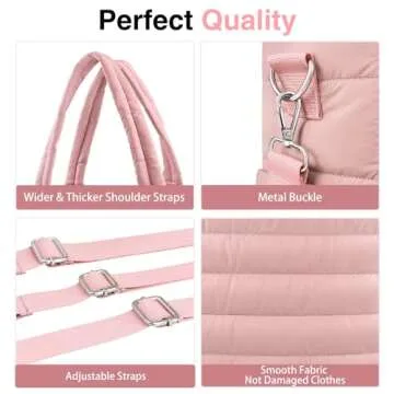 KUBYA Diaper Bag Tote, Baby Diaper Tote Bags Crossbody Hospital Bag Travel Large Mommy Bag, with Silicone Pacifier Case