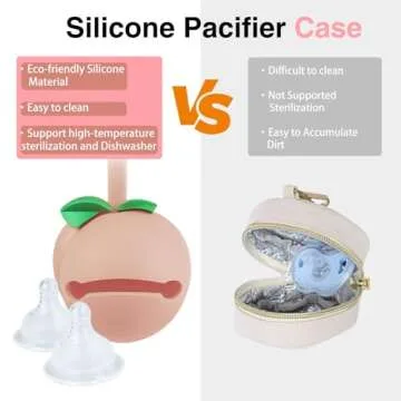 KUBYA Diaper Bag Tote, Baby Diaper Tote Bags Crossbody Hospital Bag Travel Large Mommy Bag, with Silicone Pacifier Case