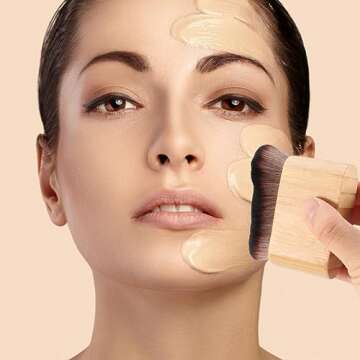 Practical Kabuki Tanning Brush for Easy Self-Tanning and Makeup Application