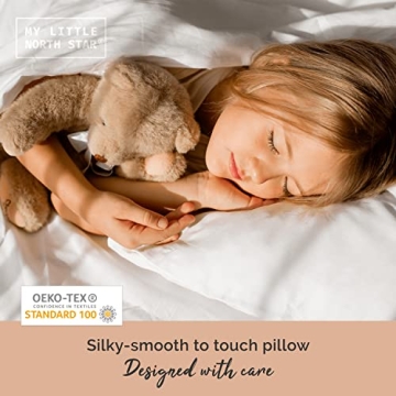 Organic Cotton Toddler Pillow with Case for Sleeping
