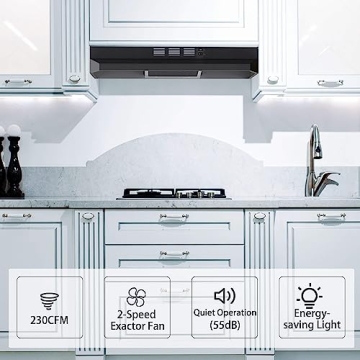 SNDOAS 30" Under Cabinet Range Hood with LED Light