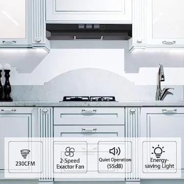SNDOAS 30" Under Cabinet Range Hood with LED Light