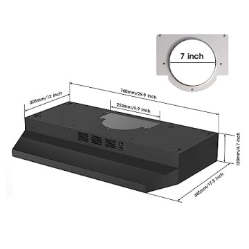 SNDOAS 30" Under Cabinet Range Hood with LED Light