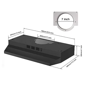 SNDOAS 30" Under Cabinet Range Hood with LED Light