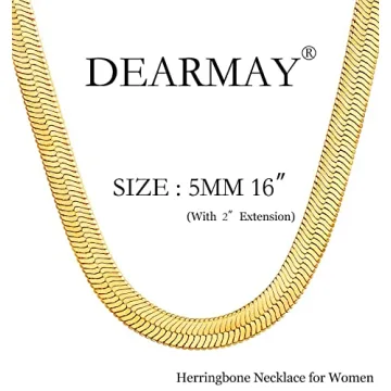 Elegant DEARMAY Herringbone Necklace for Women