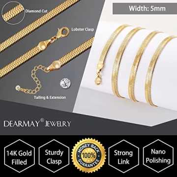 Elegant DEARMAY Herringbone Necklace for Women