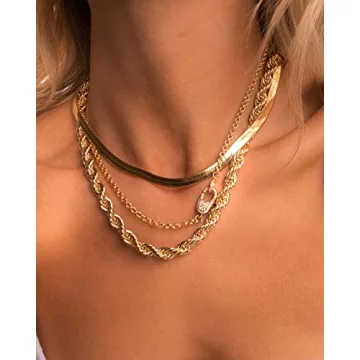 Elegant DEARMAY Herringbone Necklace for Women