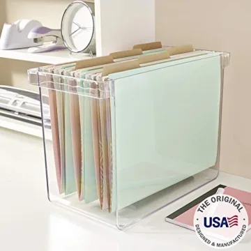 Stylish and Durable Clear Hanging File Box for Easy Organization