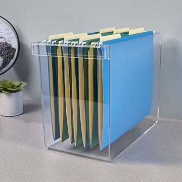 Stylish and Durable Clear Hanging File Box for Easy Organization