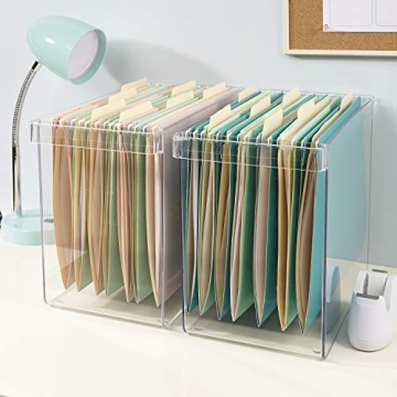 Stylish and Durable Clear Hanging File Box for Easy Organization