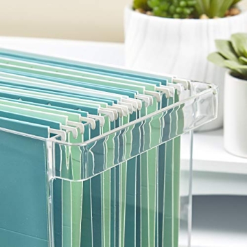 Stylish and Durable Clear Hanging File Box for Easy Organization