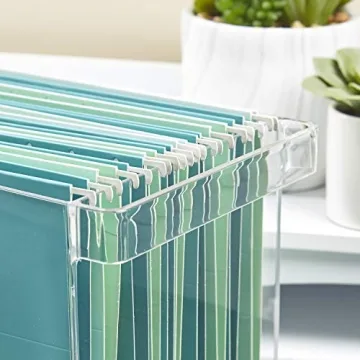 Stylish and Durable Clear Hanging File Box for Easy Organization