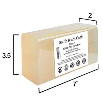 Honey - 2 Lbs Melt and Pour Soap Base - South Beach Crafts