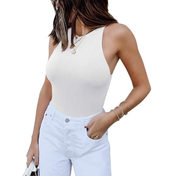 REORIA Women’s Stylish Sleeveless Bodysuit for Women