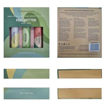 Natural Essential Oil Roller Set - Perfect Gift for Relaxation