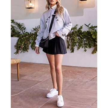 SCKTOO Women's High Waisted Pleated Tennis Skirt with Shorts