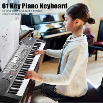 61 Key Keyboard Piano for Beginners with Microphone and Speakers