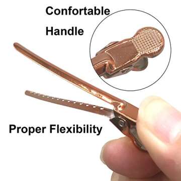 12 Packs Duck Bill Clips, 3.5 Inches Dividing Hair Styling Clips, Metal Hairpin for Hair Sectioning,...