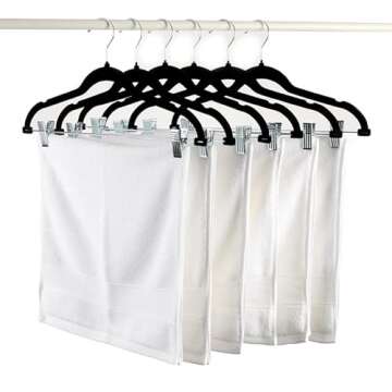 MANZOO Velvet Pants Hangers - Adjustable Non-Slip Hangers