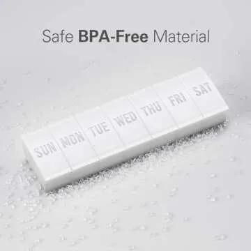 Barhon Weekly Pill Organizer for Vitamins and Supplements