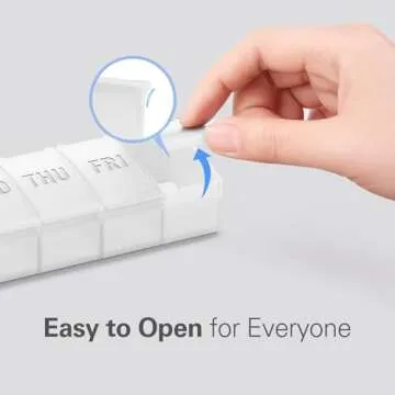 Barhon Weekly Pill Organizer for Vitamins and Supplements