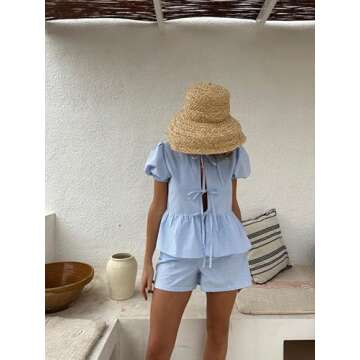 Stylish Argeousgor Women Y2k 2 Piece Pajama Set