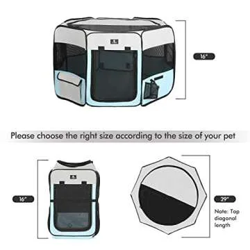 X-ZONE PET Dog Playpen Portable Pet Play Pens for Puppies, Cat, Rabbit, Chicks, Foldable Exercise Pl...