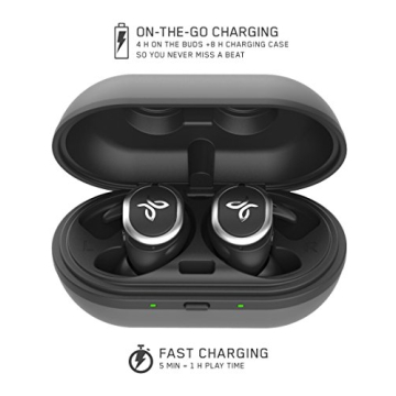 Jaybird RUN True Wireless Headphones for Running, Secure Fit, Sweat-Proof and Water Resistant, Custom Sound, 12 Hours In Your Pocket, Music + Calls (Jet)