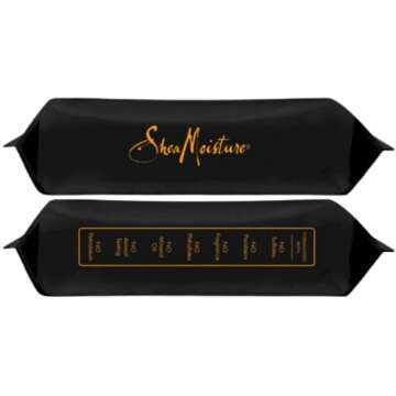 Shea Moisture Makeup Remover Face Wipes, African Black Soap, With Tea Tree Oil & Calendula, Removes Makeup & Dirt to Clarify Oily Blemish Prone Skin, Pack of 2, 30 Wipes Per Pack