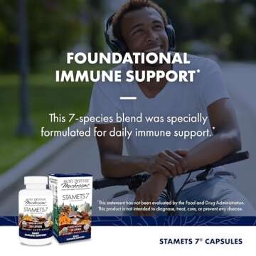 Host Defense Stamets 7-7 Species Blend - Mushroom Supplement for Immune Support - Includes Royal Sun Blazei, Cordyceps, Reishi, Maitake, Lion's Mane, Chaga & Mesima - 120 Capsules (60 Servings)*