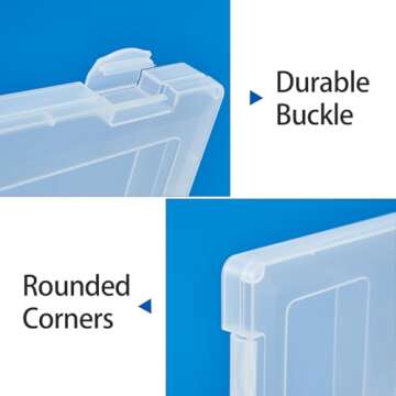 Mickiewicz 6 Pack A4 Paper Storage Box, 8.5 x 11 Project Case for US letter, Thick Scrapbook Storage Box Craft Storage Box Art Supplies Storage and Organization, Board Game Storage and Organizers