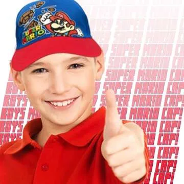 Nintendo Super Mario Baseball Cap for Boys Age 4-7
