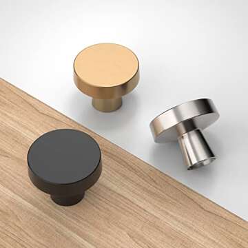 KNOKLOCK 10 Pack Kitchen Cabinet Knob Champagne Bronze Round Dresser Knobs Gold Drawer Knobs Kitchen Cabinet Hardware Knobs for Dresser Drawers