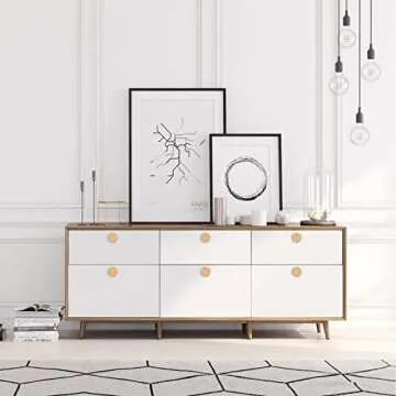 KNOKLOCK 10 Pack Kitchen Cabinet Knob Champagne Bronze Round Dresser Knobs Gold Drawer Knobs Kitchen Cabinet Hardware Knobs for Dresser Drawers