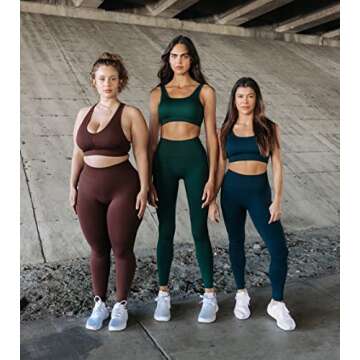 PAVOI ACTIVE SculptForm Leggings | Seamless Sculpting High Waisted Compression Full Length Scrunch Workout Women Leggings | Brown, Small