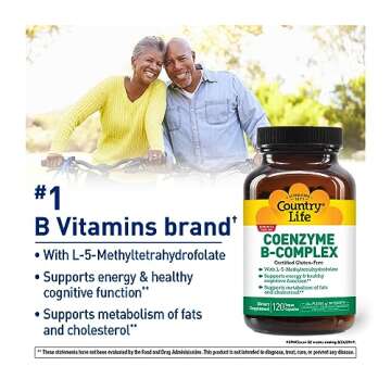 Country Life, Coenzyme B-Complex Vitamin, Support Energy and Metabolism, Daily Supplement, 120 ct