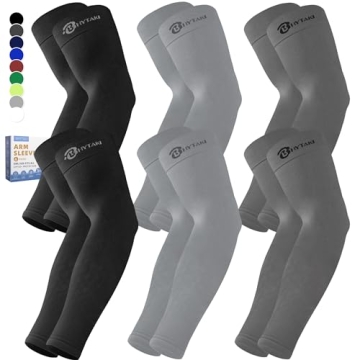 BHYTAKI 6 Pairs Arm Sleeves - Compression UV Protection & Comfort