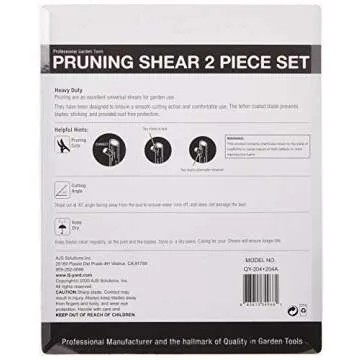 2 - pack Q-yard Pruning Shear, Mini- Extra Sharp Garden Hand Pruners, Easier Cutting, Comfortable Ergonomic, Less Effort - Gardening Scissors for Men & Women