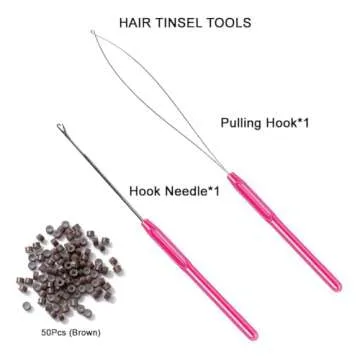MISSUHUI Rainbow Fairy Hair Tinsel Kit - Sparkling Hair Tinsel