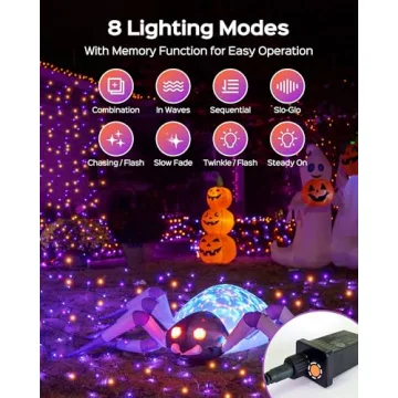 Connectable 300LED Purple & Orange Halloween Lights