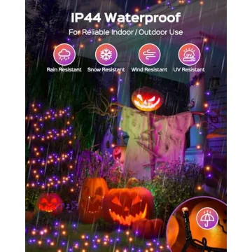 Connectable 300LED Purple & Orange Halloween Lights