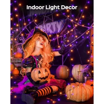 Connectable 300LED Purple & Orange Halloween Lights
