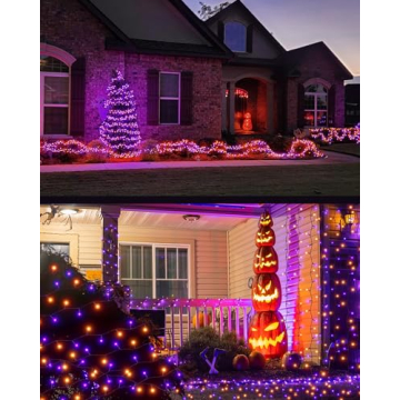 Connectable 300LED Purple & Orange Halloween Lights