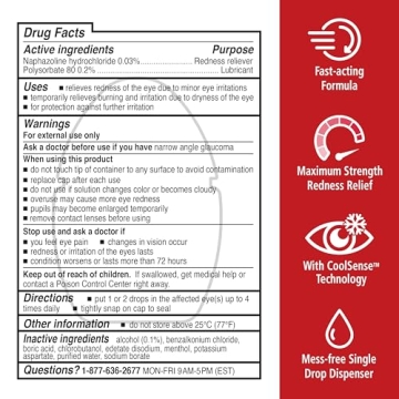 Rohto Maximum Strength Eye Drops for Redness Relief