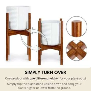 Fox & Fern Adjustable Plant Stand for 8-12 Inch Pots