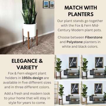 Fox & Fern Adjustable Plant Stand for 8-12 Inch Pots