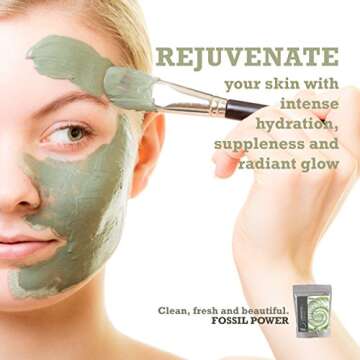 FOSSIL POWER Bentonite Clay Food Grade Powder 2 Lb – Natural Heavy Metal Detox & Pore Cleansing | Indian Healing | DIY Hair & Facial Mask Treatment for Oily Skin | Toothpaste, Deo, Bath & Foot Soak