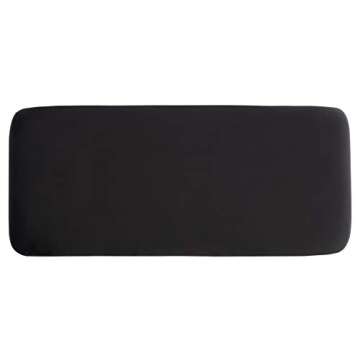 Safavieh Tenko Modern Black Velvet Bench for Chic Spaces