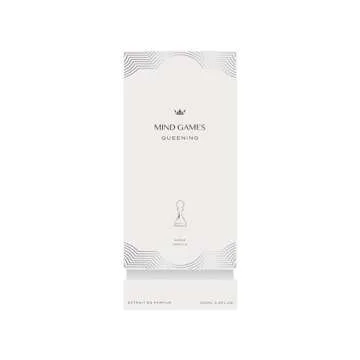 MIND GAMES Queening - Luxury Perfume with Notes of Apple, Saffron, Fluffy Musk & Coconut - Elegant Extrait de Parfum for Women & Men - Woody & Amber Perfume - 100 mL/3.4 oz