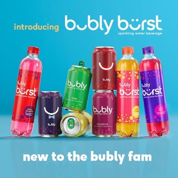 Bubly Burst Cherry Lemonade Sparkling Water Pack of 12